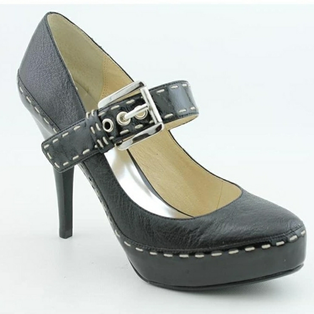 Michael kors womens hancock buckle heels